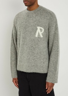 Represent Logo Brushed Alpaca-blend Jumper Grey