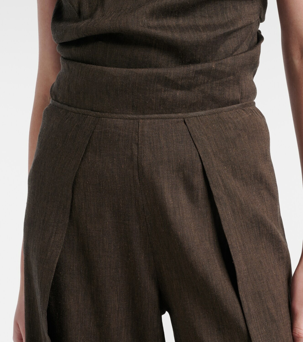 Proenza Schouler Calla linen-blend wide-leg pants