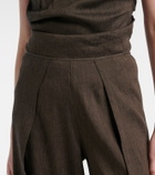 Proenza Schouler Calla linen-blend wide-leg pants