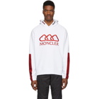 Moncler White All-Over Logo Hoodie