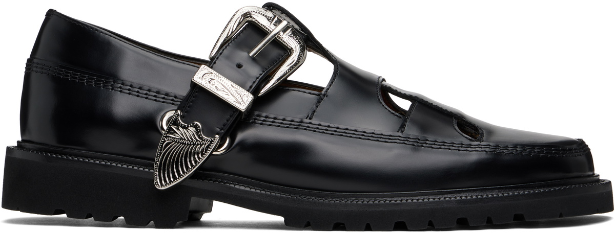 【関税込み】Toga Virilis ブラック Shark Sole ローファー Black Shark Sole Loafers by Toga Virilis on Sale