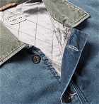 KAPITAL - Corduroy-Trimmed Embroidered Denim Jacket - Men - Blue