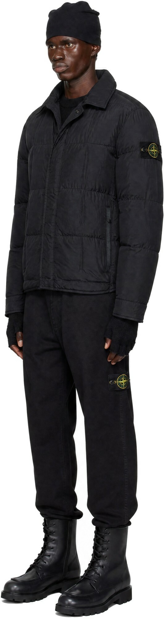 Stone Island Black 4100033 Micro Twill Down Jacket