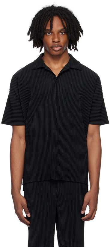 Photo: HOMME PLISSÉ ISSEY MIYAKE Black Monthly Color May Polo