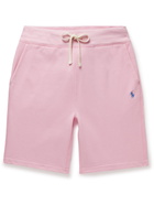 POLO RALPH LAUREN - Logo-Embroidered Cotton-Blend Jersey Drawstring Shorts - Pink