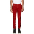 Amiri Red Stack Track Jeans