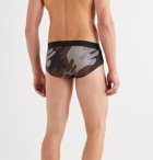 TOM FORD - Camouflage-Print Stretch-Cotton Briefs - Brown
