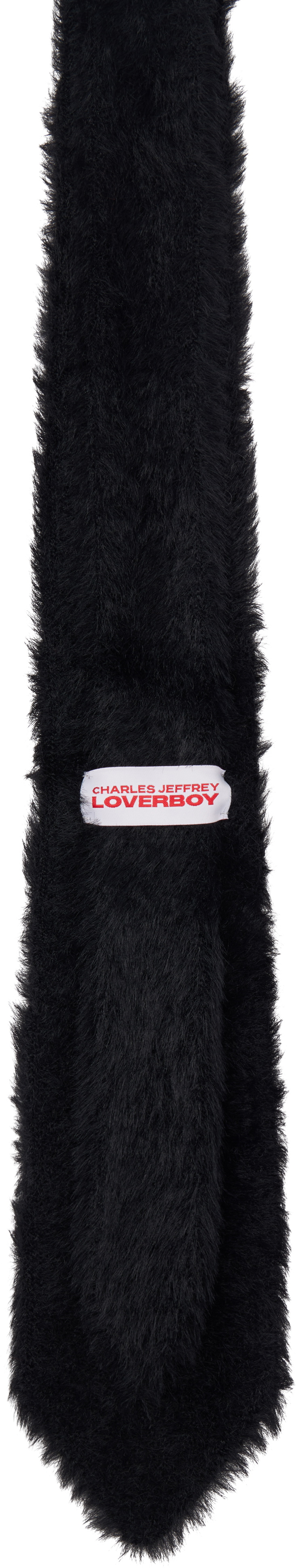 Charles Jeffrey Loverboy Fluffyネクタイ Charles Jeffrey LOVERBOY Black Fluffy Tie Charles Jeffrey
