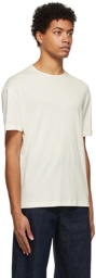 Lemaire White Ribbed T-Shirt