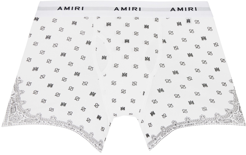 AMIRI Two-Pack White MA Paisley Boxer Briefs