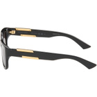Bottega Veneta Black Rectangular Ribbon Sunglasses