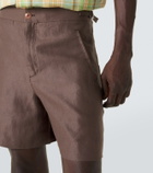 God's True Cashmere Linen shorts with sunstone
