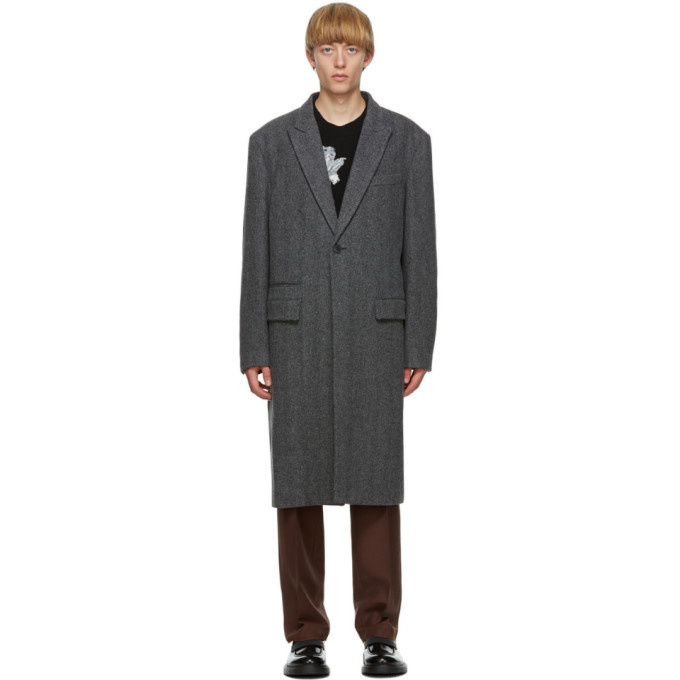 Photo: Valentino Grey Wool Coat