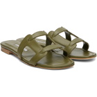 Manolo Blahnik Brown Grellanuflat Nappa Leather Flat Sandals