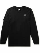 ACRONYM - Printed Layered Cotton-Jersey T-Shirt - Black