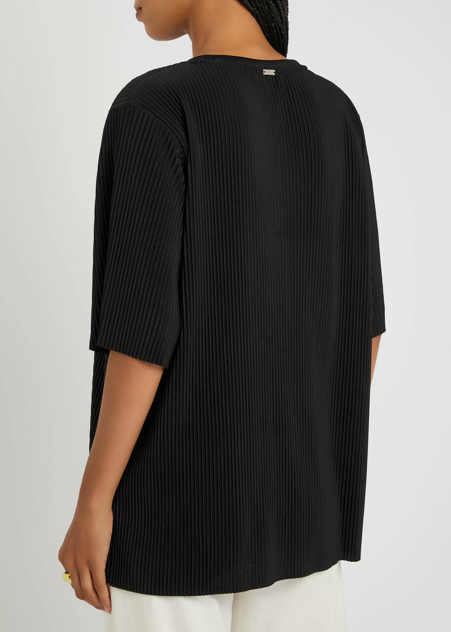 Herno Jersey Plissé T-shirt Black