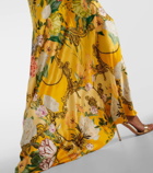 Camilla Floral silk satin slip dress