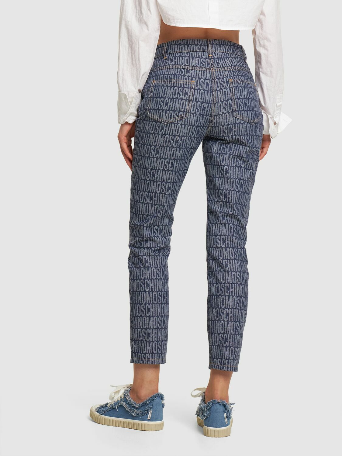 パンツ MOSCHINO Women Straight Pants 032882231282 Blue J0308-8235-1282-