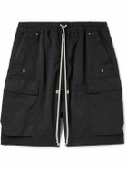 DRKSHDW by Rick Owens - Straight-Leg Faille Drawstring Cargo Shorts - Black