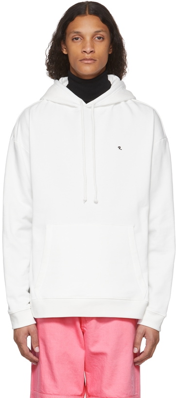 Photo: Raf Simons White Regular-Fit Atartaxia Hoodie