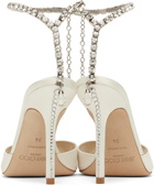 Jimmy Choo White Saeda 100 Heeled Sandals