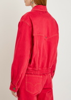 Versace Blouson Denim Jacket Red