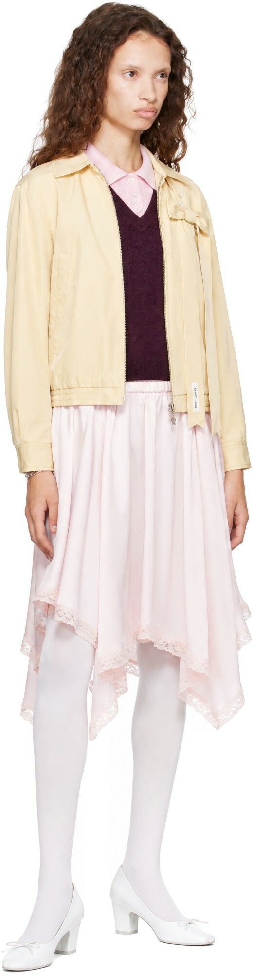 Sandy Liang Beige Darcy Jacket