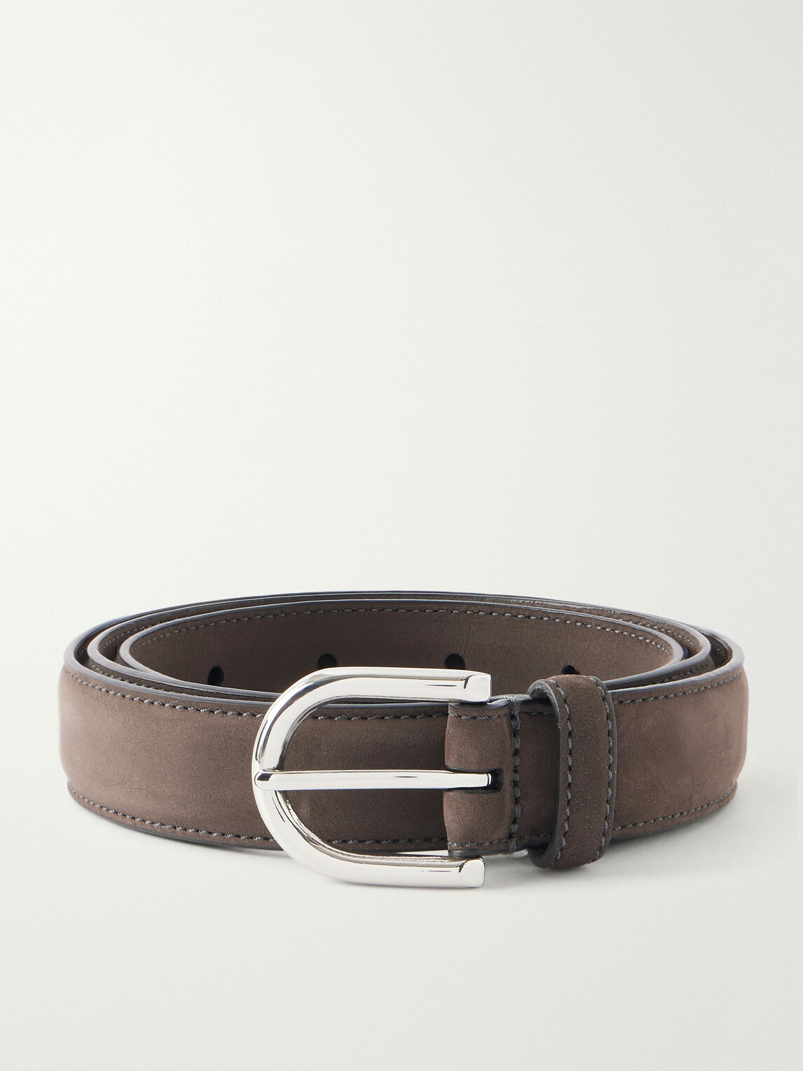 MORJAS - The Belt 2.5cm Nubuck Belt - Brown