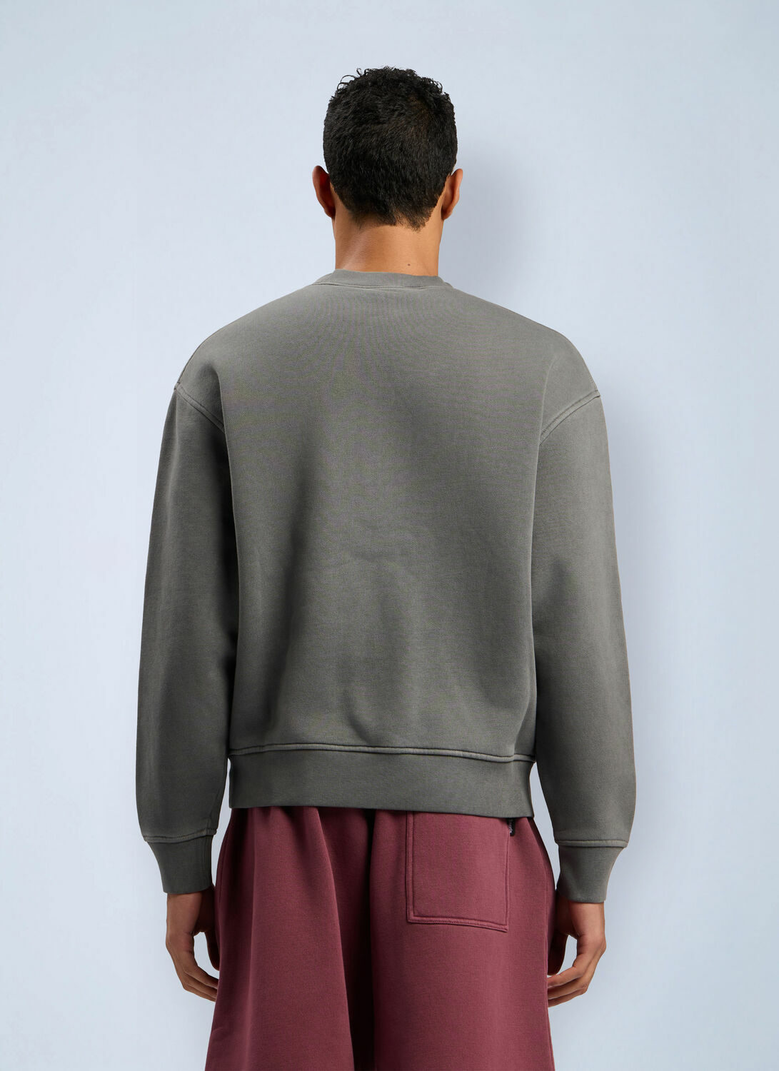Palm Angels Neck Logo Regular Crewneck Sweatshirt