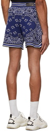 AMIRI Blue Bandana B-Ball Shorts