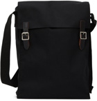 Comme des Garçons Homme Plus Black Nylon Canvas Buckle Messenger Bag