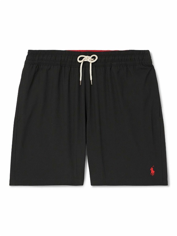 Photo: Polo Ralph Lauren - Traveler Straight-Leg Mid-Length Swim Shorts - Black