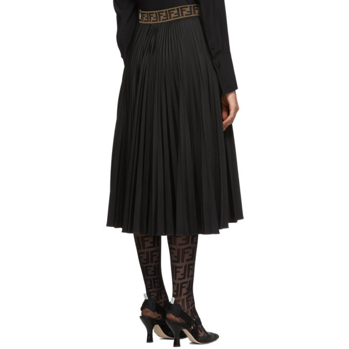 Fendi Black Forever Fendi Pleated Skirt Fendi