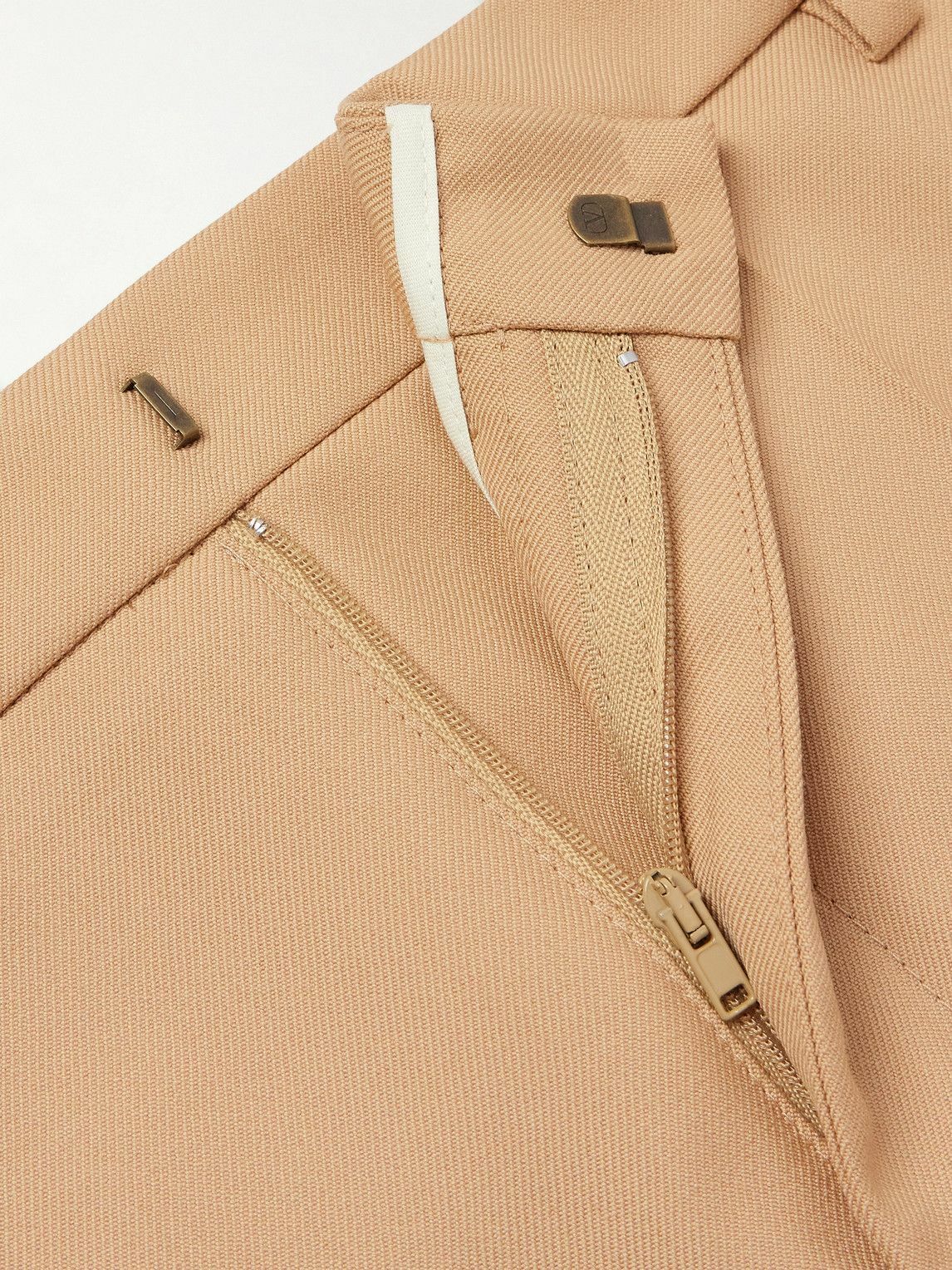 Valentino Garavani - Straight-Leg Virgin Wool-Gabardine Trousers - Neutrals
