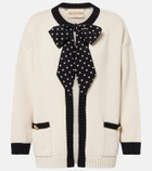Valentino Bow-detail cotton-blend cardigan