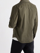 C.P. COMPANY - Slim-Fit Garment-Dyed Cotton-Gabardine Overshirt - Green
