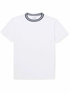 Kingsman - Striped Cotton and Cashmere-Blend T-Shirt - Neutrals