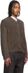Comme des Garçons Homme Deux Brown Wool Cardigan