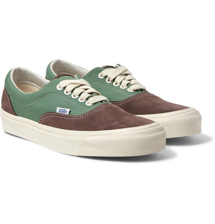 Photo: Vans - UA OG Era LX Canvas and Suede Sneakers - Gray green