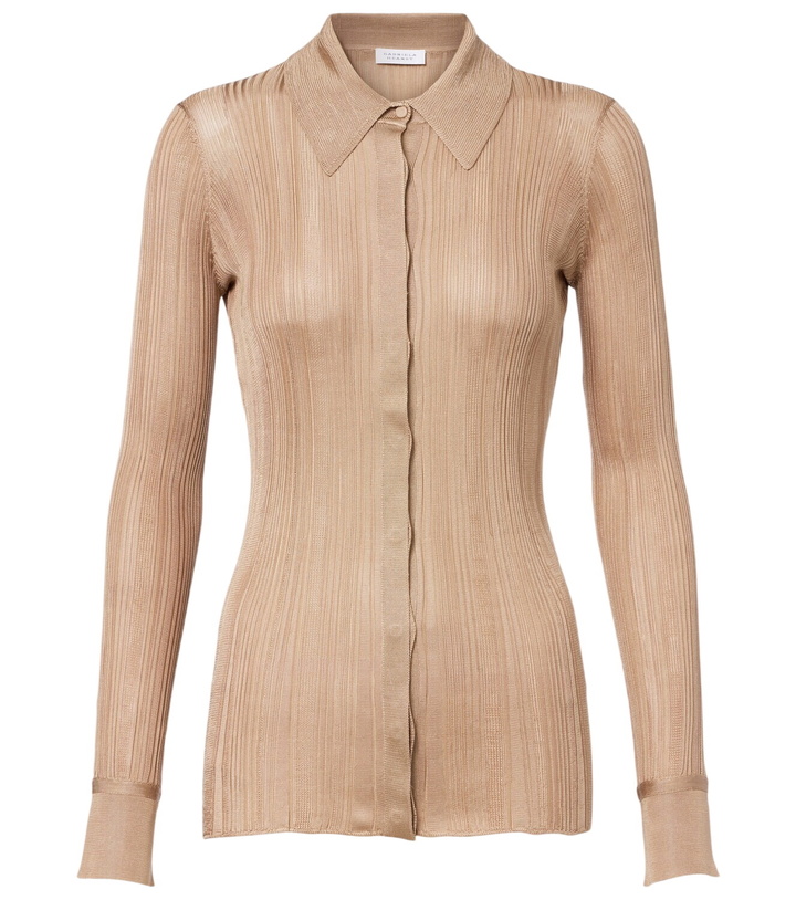 Photo: Gabriela Hearst Tamar knitted silk shirt