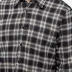 Wax London Men's Flannel Check Shelly Shirt in Black/White