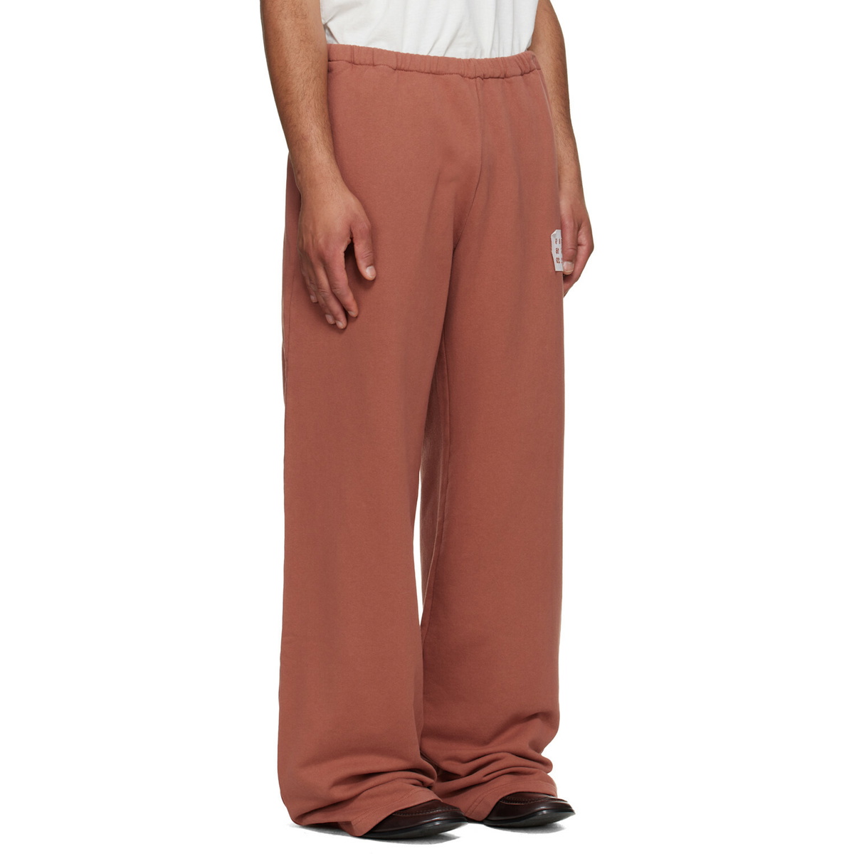MM6 Maison Margiela Orange Logo Patch Sweatpants