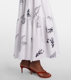 Poupette St Barth Suzanne shirred cotton muslin maxi dress