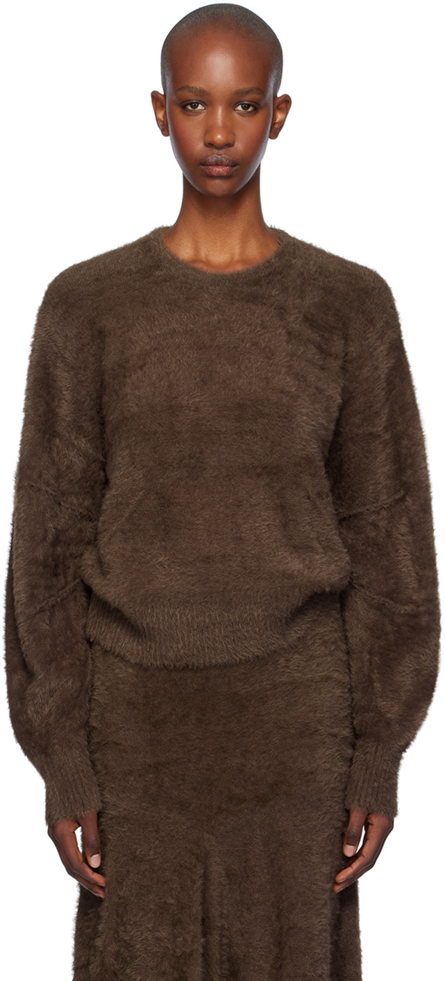 Helmut Lang Brown Eyelash Apex Sweater Helmut Lang