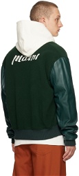 Marni Green Embroidered Bomber Jacket