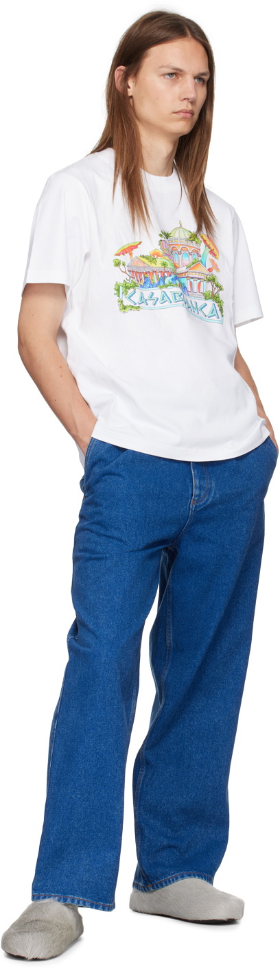 Casablanca White 'The Road To Knowledge' T-Shirt Casablanca