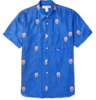 Comme des Garçons SHIRT - Embroidered Voile Shirt - Blue