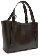 Stella Mccartney Logo Faux Leather Tote - Dark Chocolate - One Size