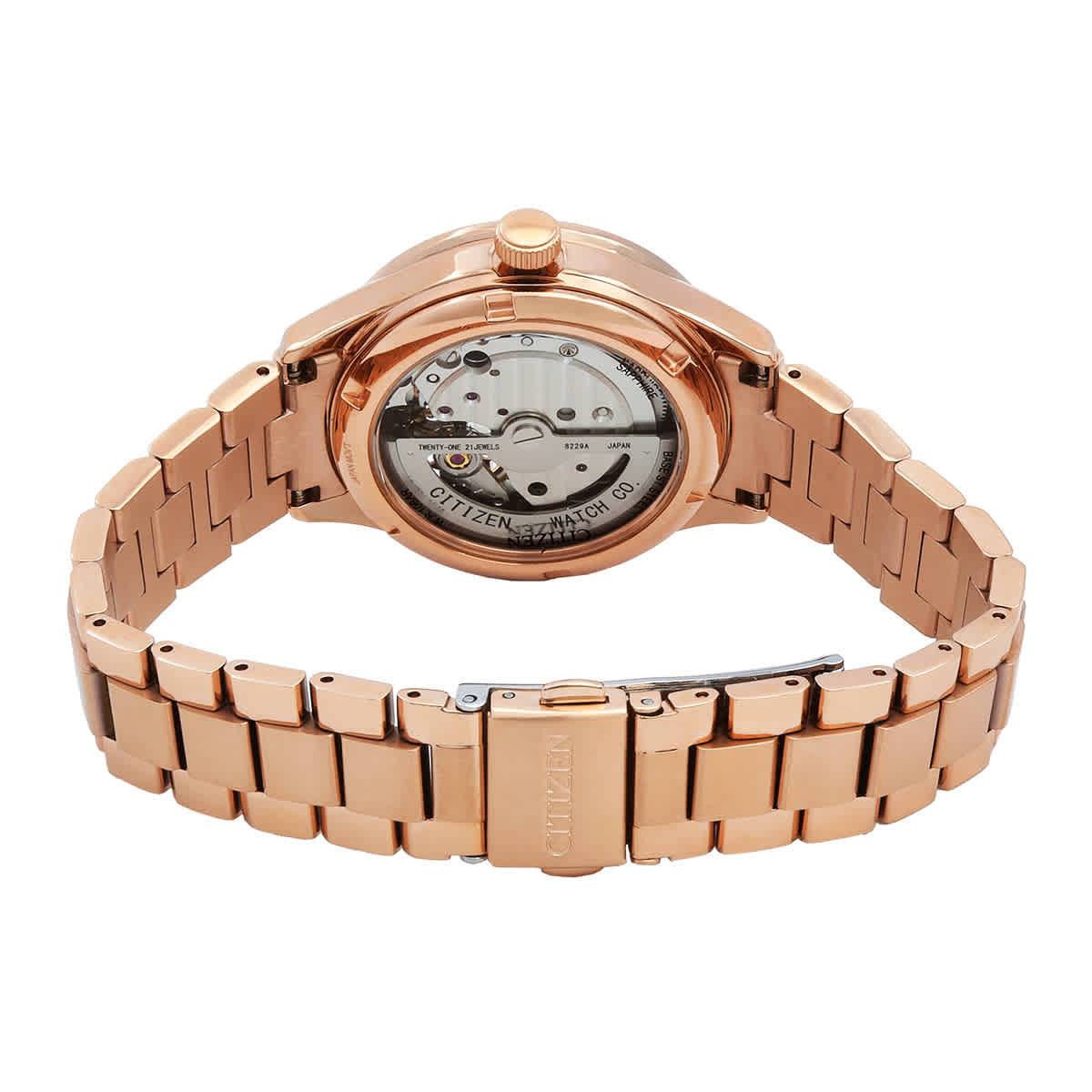 Citizen Automatic Crystal White Dial Ladies Watch PC1017-70Y