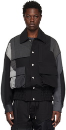 Feng Chen Wang Black Patchwork Jacket